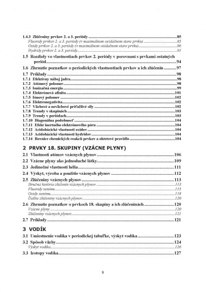 ANORGANICKÁ CHÉMIA 2, Vodík a prvky 16. až 18. skupiny