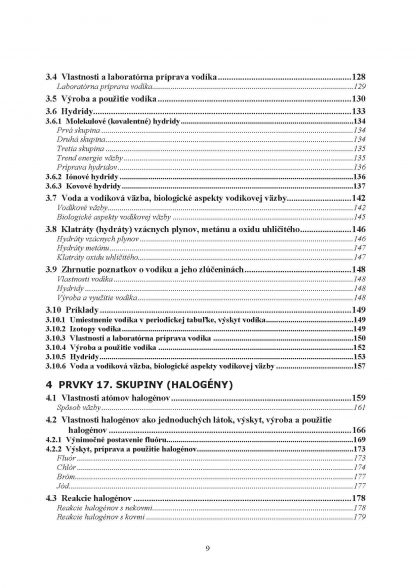 ANORGANICKÁ CHÉMIA 2, Vodík a prvky 16. až 18. skupiny