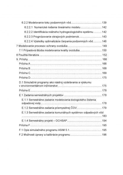 Modelovanie procesov ochrany zložiek životného prostredia